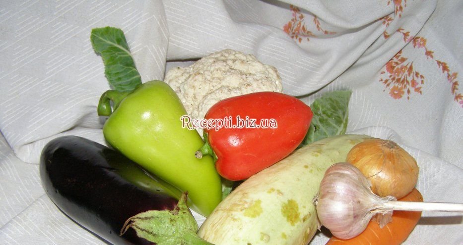 Овочеве рагу з телятиною інгредієнти
