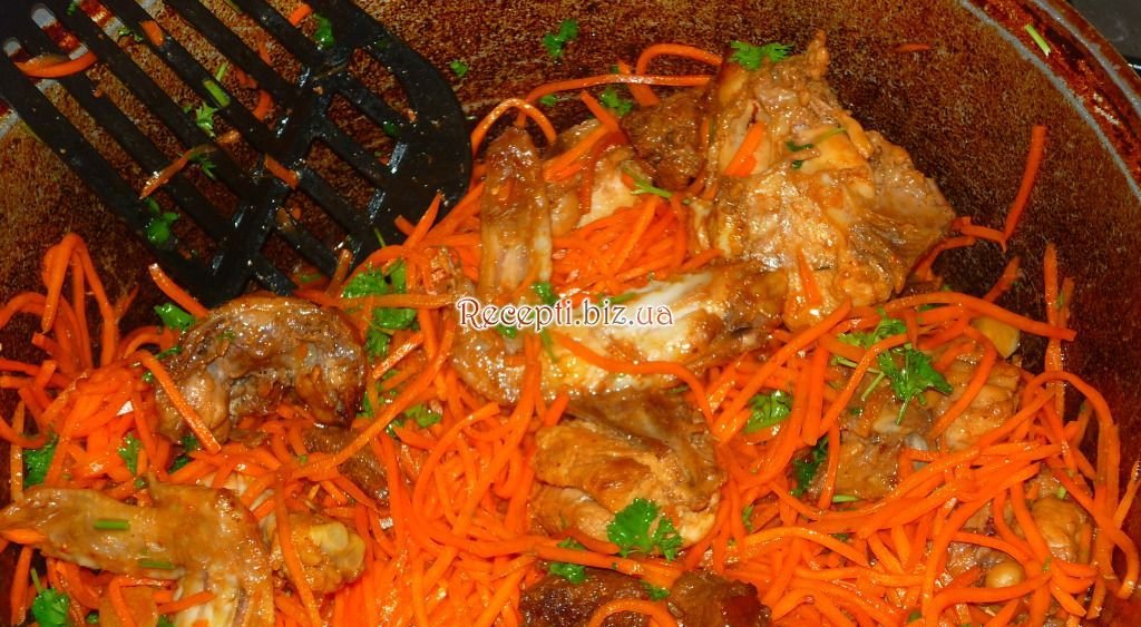 М'ясо з корейською морквою Курка