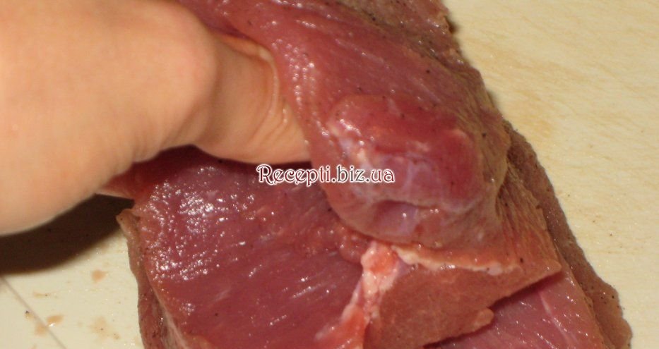 фото М'ясо в «Чепчика» з кабачками