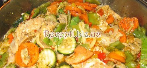 фото Рис з овочами і курячим соусом