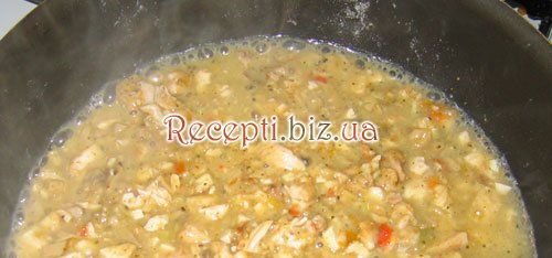 Рис з овочами і курячим соусом Приправа