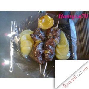 Фото - Шашличок із печінки індички у персиковому соусі