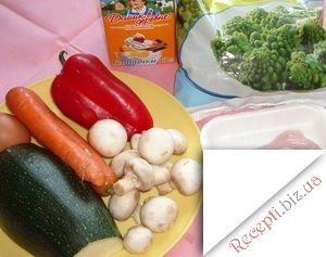 Рулет з курки з овочами інгредієнти