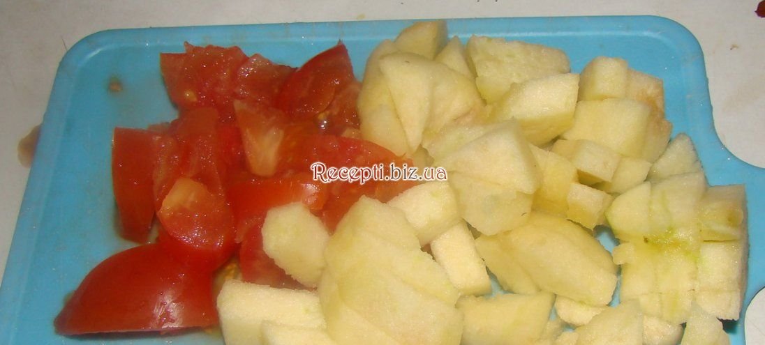 фото Курка подмолочним соусом з яблуками і каррі