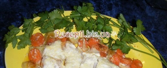 Гратен з риби і овочів під соусом Моркoвь