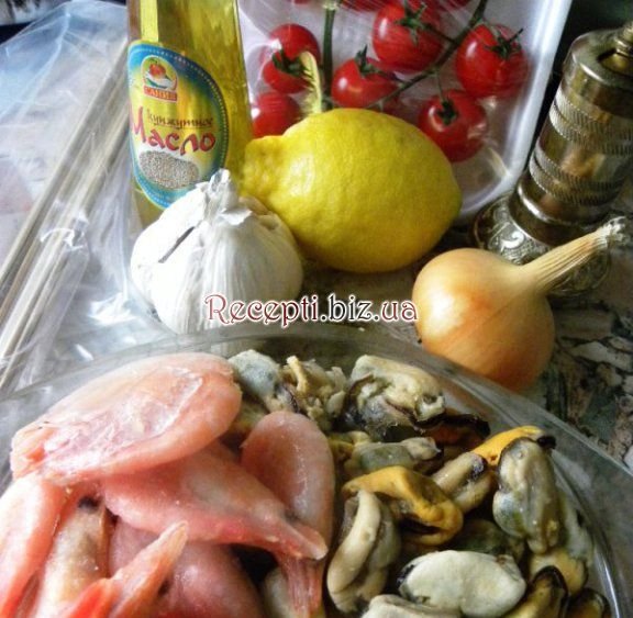 Шашличок з морепродуктів інгредієнти