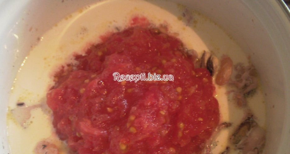 Паста з морепродуктами в томатно-вершковому соусі Масло вершкове