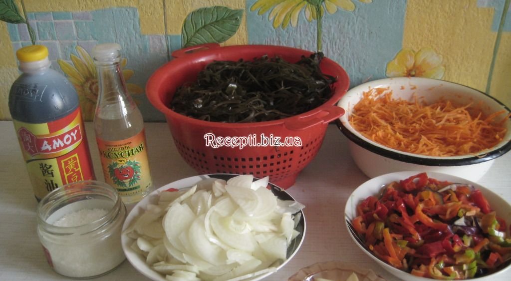 Морська капуста по-корейськи інгредієнти