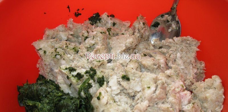 Рибні котлетки зі шпинатом інгредієнти