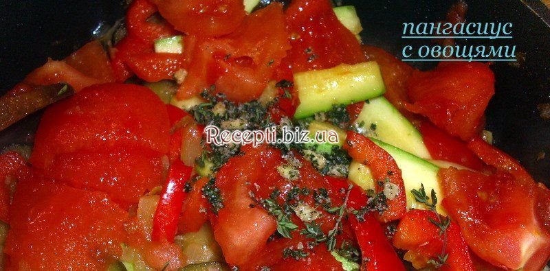 Пангасіус з овочами Цуккіні