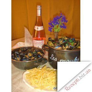 Фото - Мідії у винно-вершковому соусі «Moules-frites»