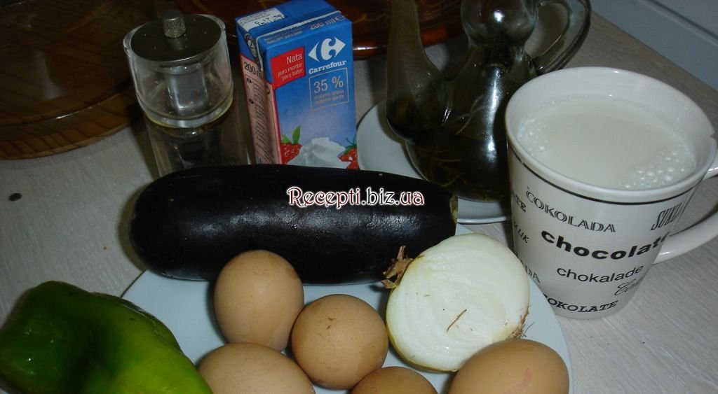 Суфле з баклажанів і зеленого перцю інгредієнти