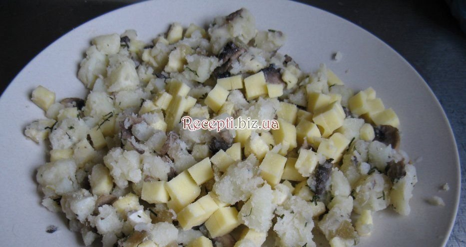 Картопляно сирно грибні битки в клярі інгредієнти