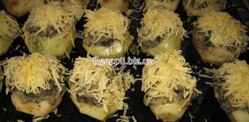 Картопля, фарширована грибами Олія оливкова