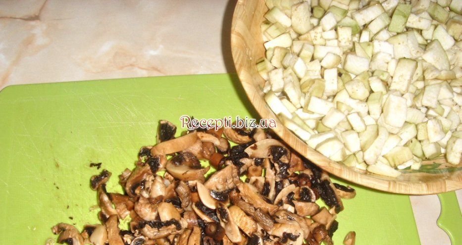 фото баклажановий жульєн з грибами