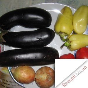 Баклажани, фаршировані овочами інгредієнти