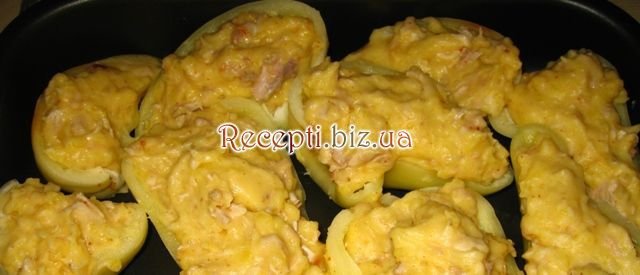 Запечeнний солодкий перець фарширований пікантним картопляно-курячим каррі Перецсладкій