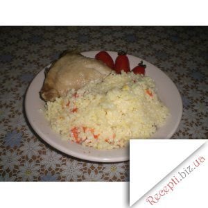 Курка із рисом, болгарським перцем та черрі