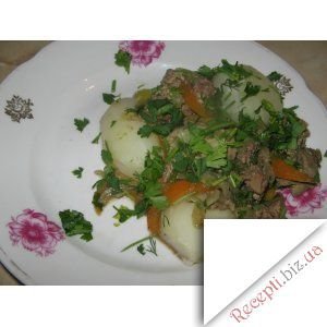 Фото: Печінка із овочами "Швидка вечеря"