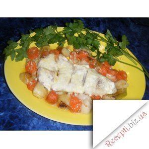Фото: Гратен із риби та овочів під соусом