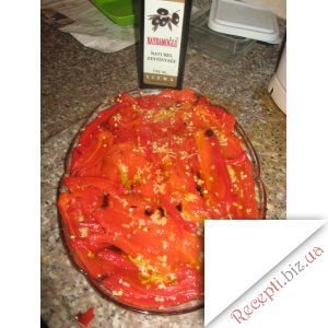 Фото: Червоний смажений перець на оливковій олії